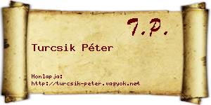 Turcsik Péter névjegykártya